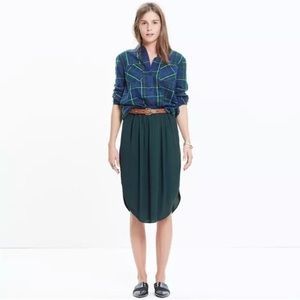 Madewell Island Midi Skirt Camouflage Green Pocket